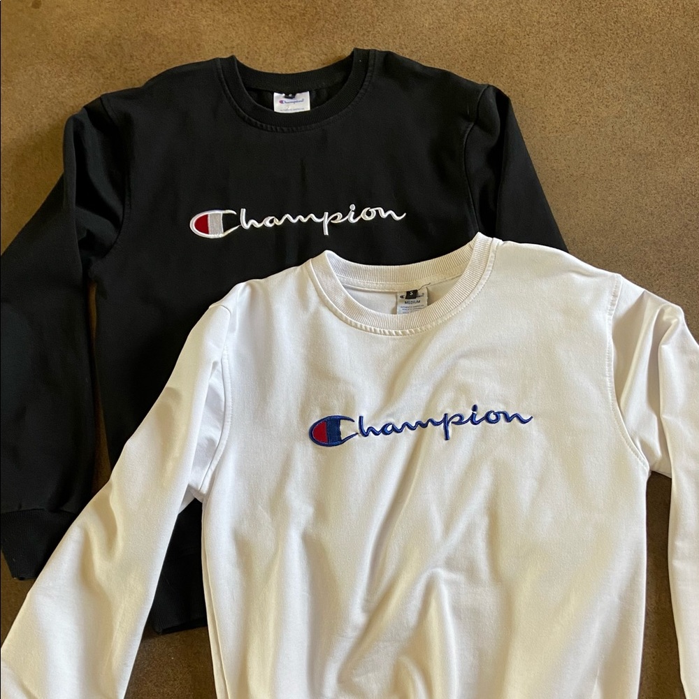 Two champion pullovers.